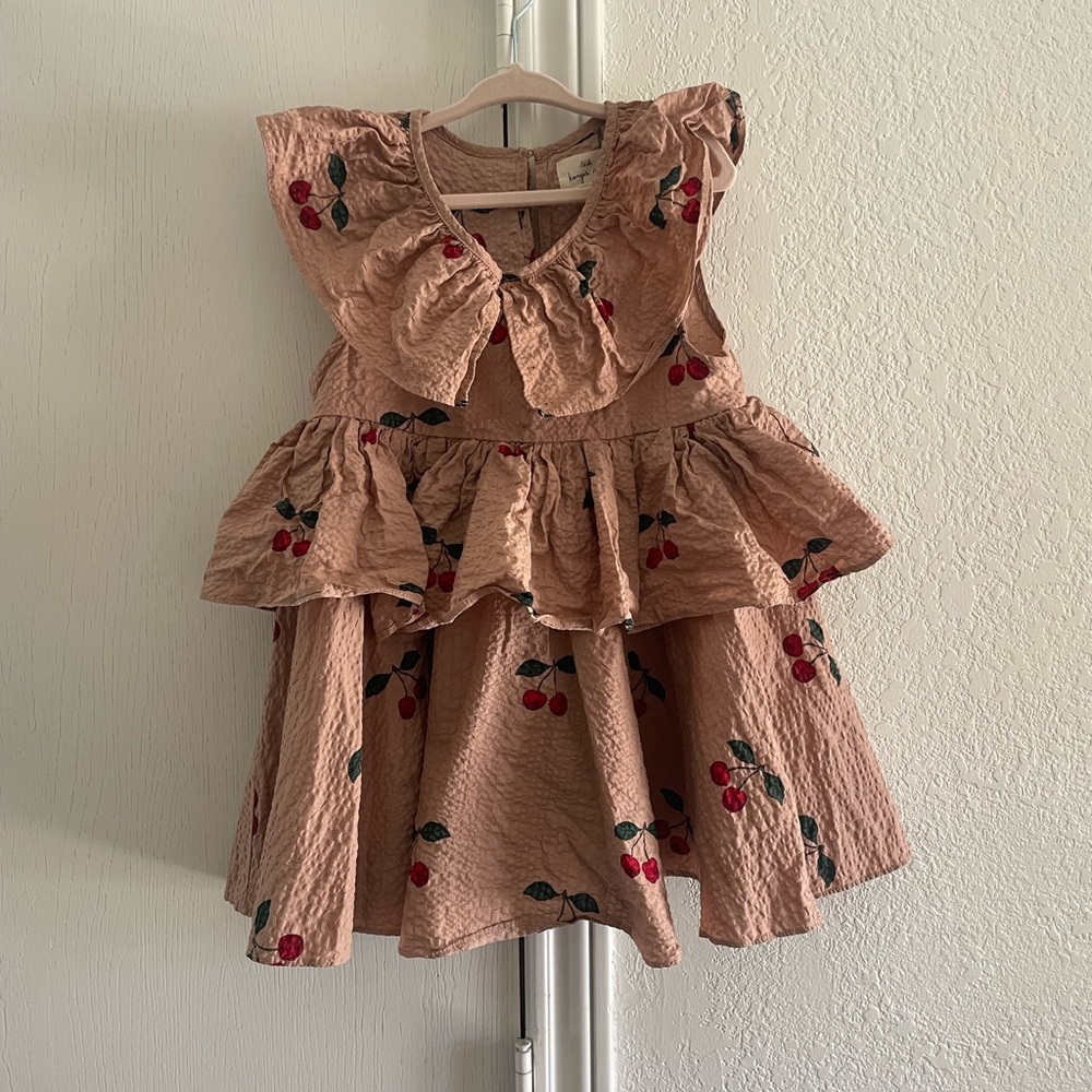 Konges slojd cherry ruffle dress, 3T